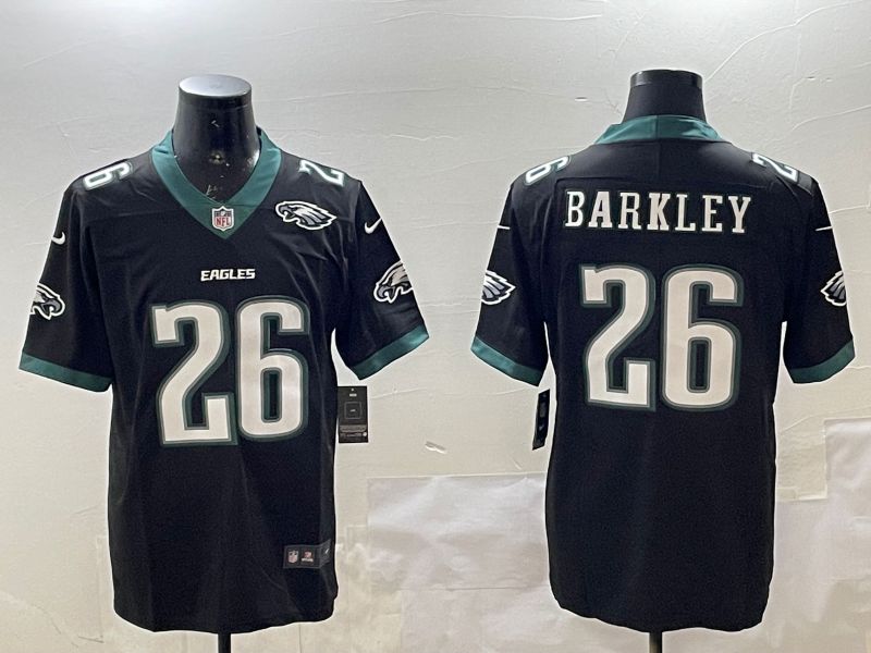 Men Philadelphia Eagles #26 Barkley Black Second generations 2025 Nike Vapor Limited NFL Jersey style 5->philadelphia eagles->NFL Jersey